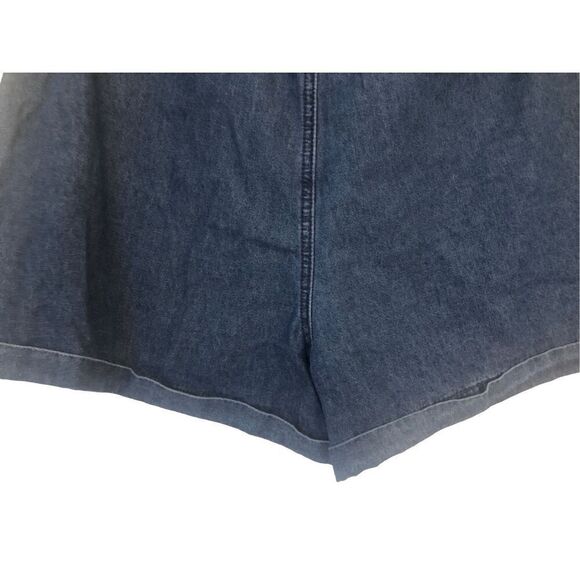 Brand New Anthropologie Avec Les Filles Belted Pleated Denim Shorts Size 14 - Picture 13 of 14